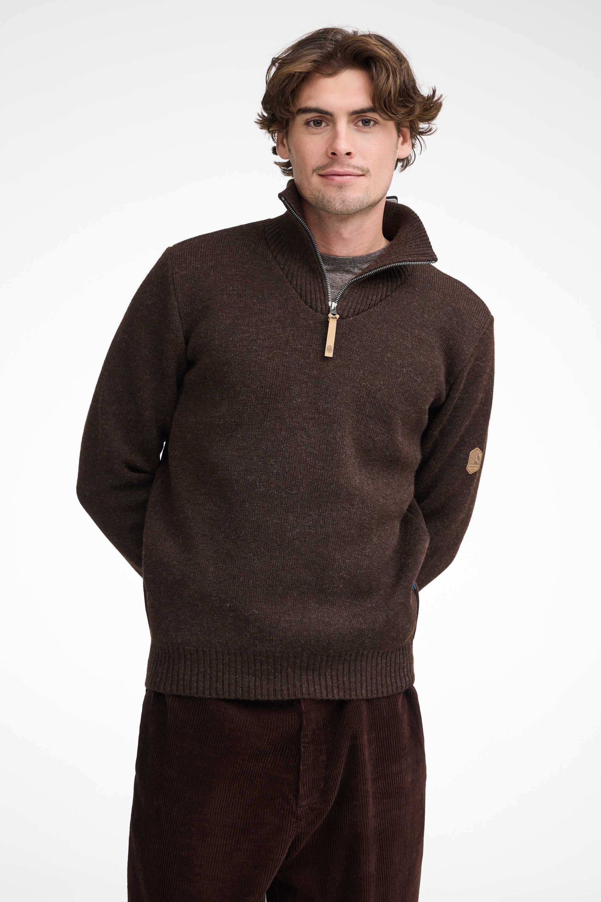 Ivanhoe Knitted in Sweden - NLS Elm HZ | wollen herentrui