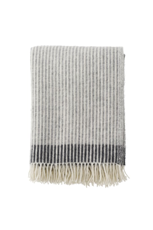 Klippan - Rib | plaid van 100% lamswol Grey Slate 130x200 cm.