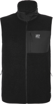 2117 of Sweden - Skord Pile vest | wollen heren bodywarmer Black