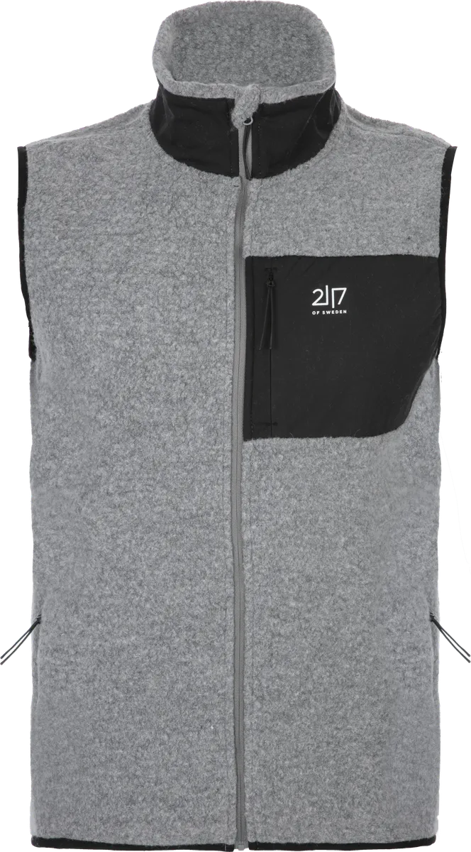 2117 of Sweden - Skord Pile vest | wollen heren bodywarmer Grey