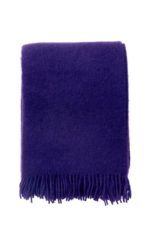 Klippan - Gotland | plaid van Gotland wol Plum 130x200 cm.