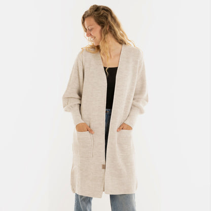 Knit Factory - Patty | lang gebreid damesvest