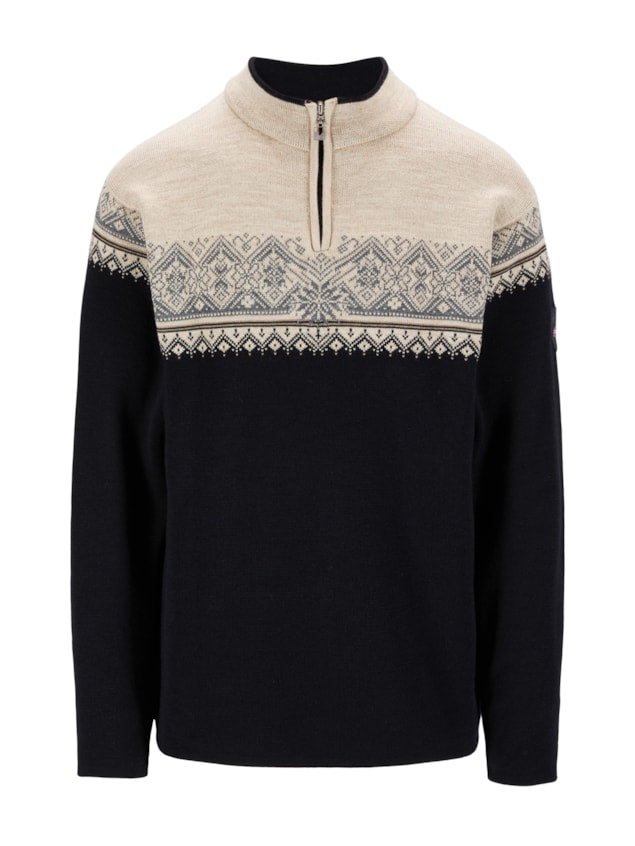 Dale of Norway - Moritz F01 | wollen herentrui met rits Black smoke