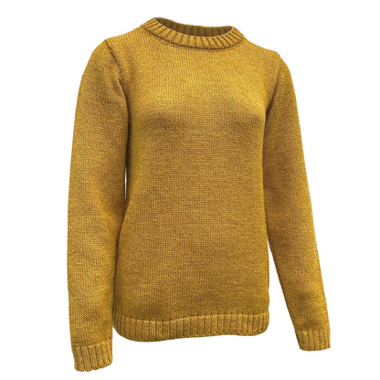 Aran Woollen Mills - B150 | damestrui van merinowol Yellow - 703