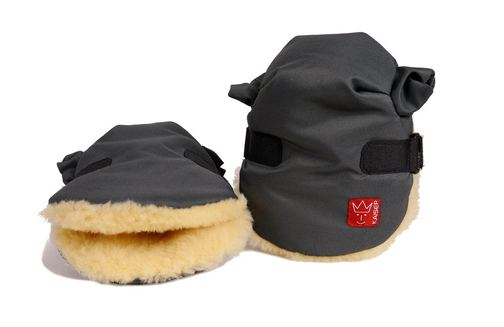 Kaiser - Twooly | lamsvacht handenwarmer Antraciet