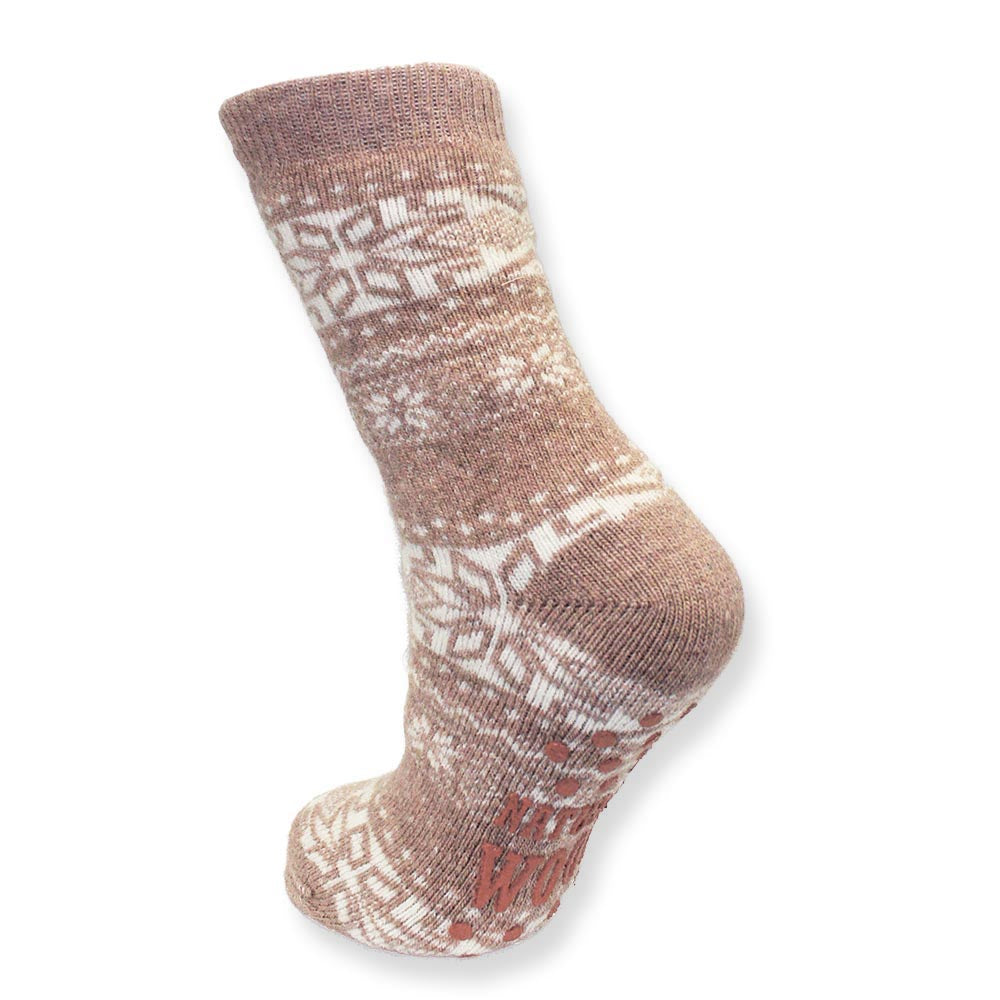 Apollo | antislip kindersokken met Noors patroon Oud roze