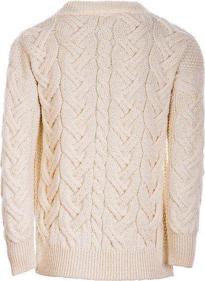 Aran Woollen Mills - B463 | Damen-Cardigan aus Wolle mit Knöpfen