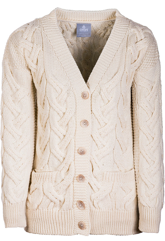 Aran Woollen Mills - B463 | women's wool cardigan with buttons