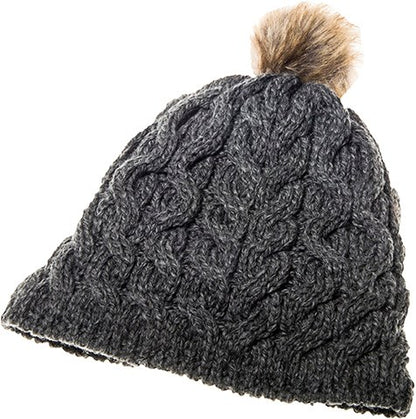 Aran Woollen Mills - B648 | wool hat with pompon