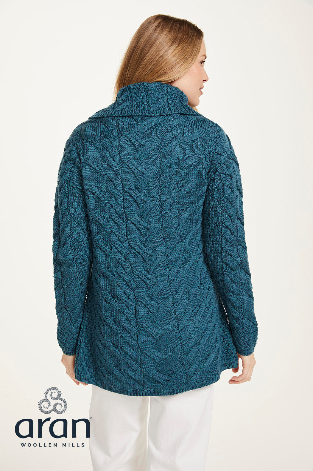 Aran Woollen Mills - B691 | women's long wool cardigan