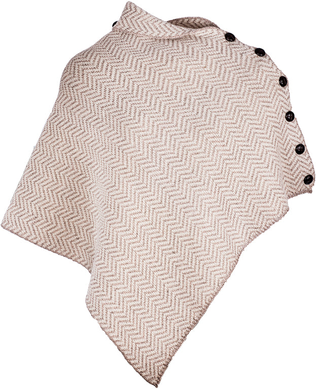 Aran Woollen Mills - B814 | poncho Wicker white