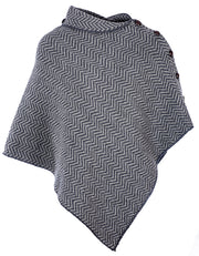 Aran Woollen Mills - B814 | poncho Black grey