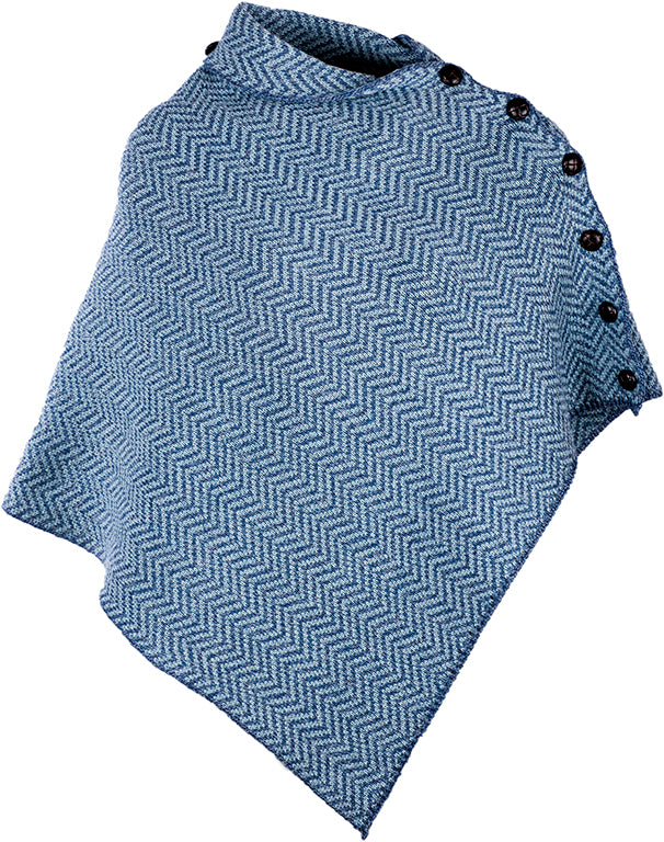 Aran Woollen Mills - B814 | poncho Blue
