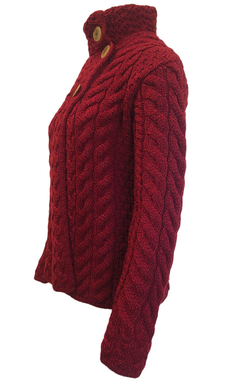 Aran Woollen Mills - B840 | women's sweater merino wool with buttons