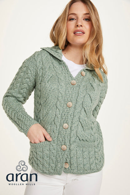 Aran Woollen Mills - B940 | women's wool cardigan with buttons