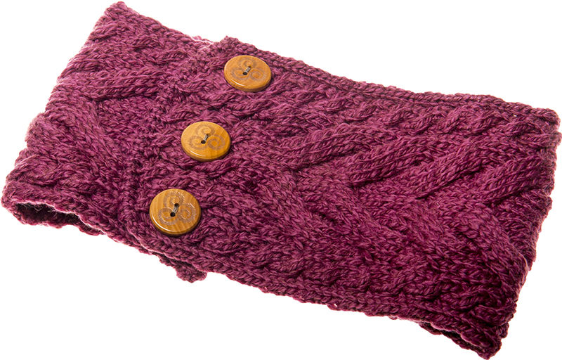 Aran Woollen Mills - B945 | hoofdband van merinowol Raspberry