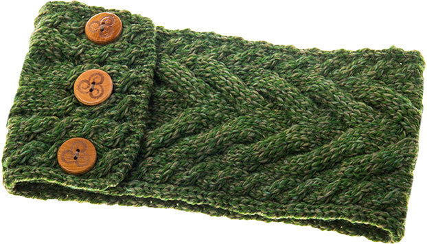 Aran Woollen Mills - B945 | hoofdband van merinowol Meadow green