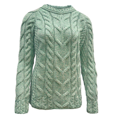 Aran Woollen Mills - B951 | wollen damestrui Sea green