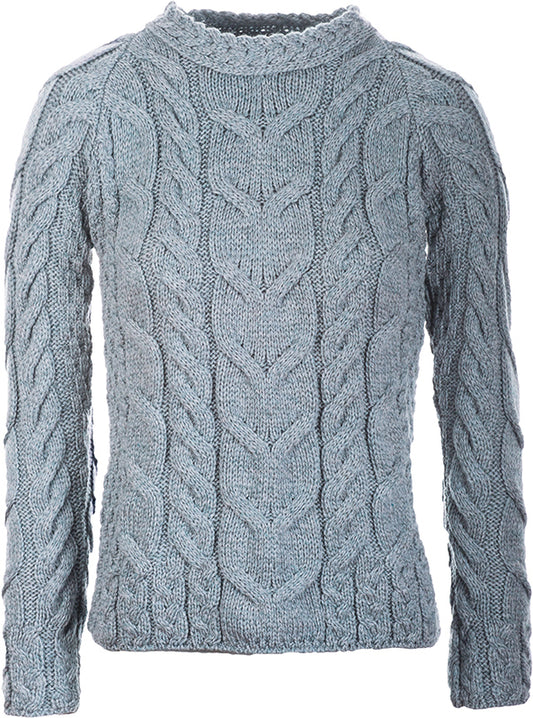 Aran Woollen Mills - B951 | wollen damestrui Ocean grey XL