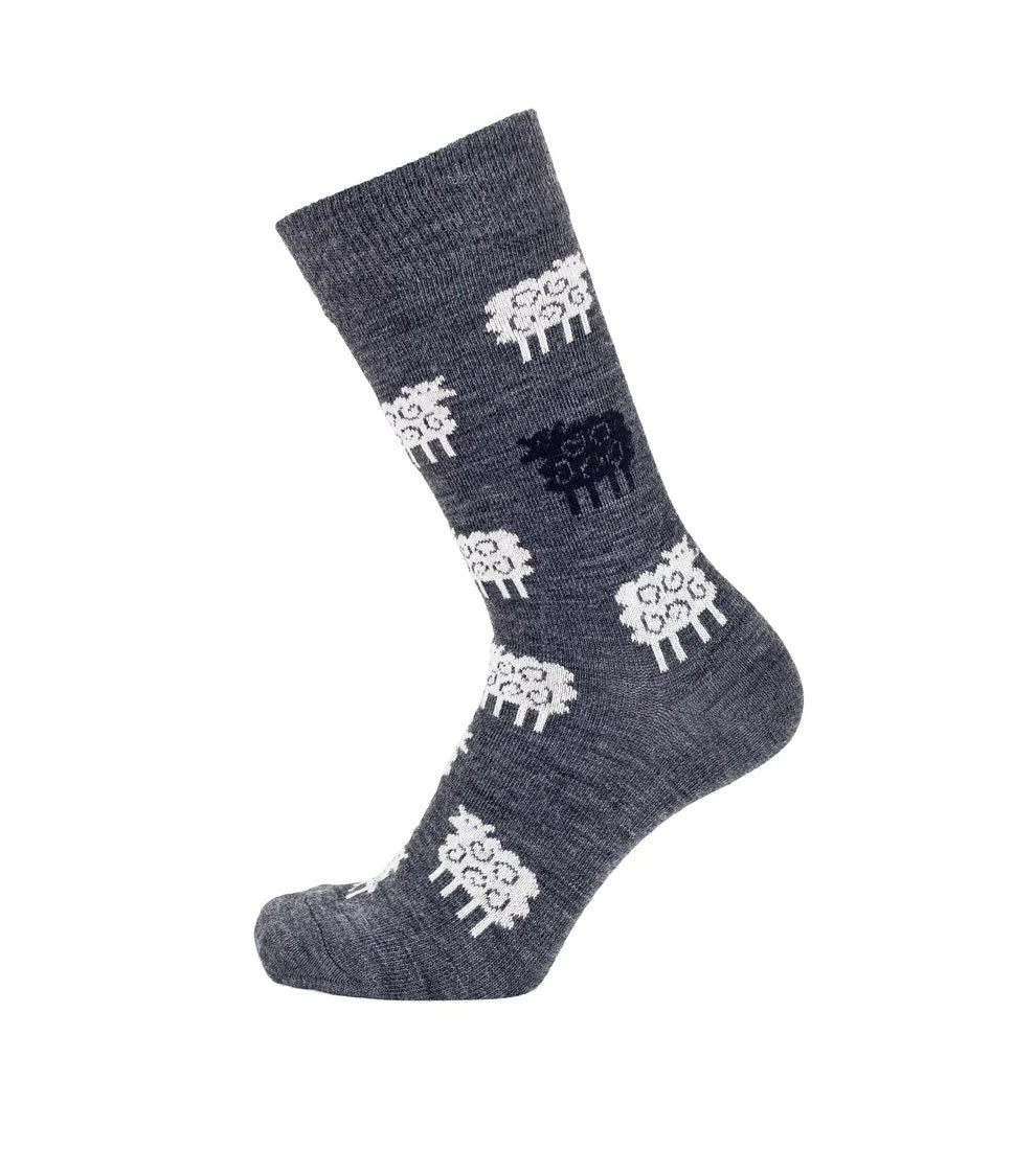 Klippan - Cai socks sheep | wollen sokken met schaapjes Anthracite
