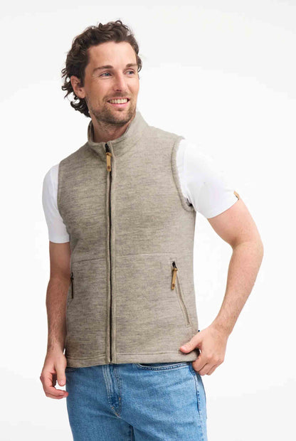 Ivanhoe Knitted in Sweden - NLS Barley Vest | wollen heren bodywarmer