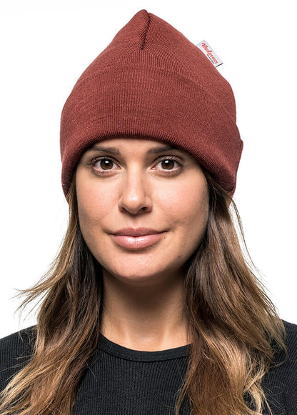 Woolpower - Beanie Classic | muts van merinowol Autumn red