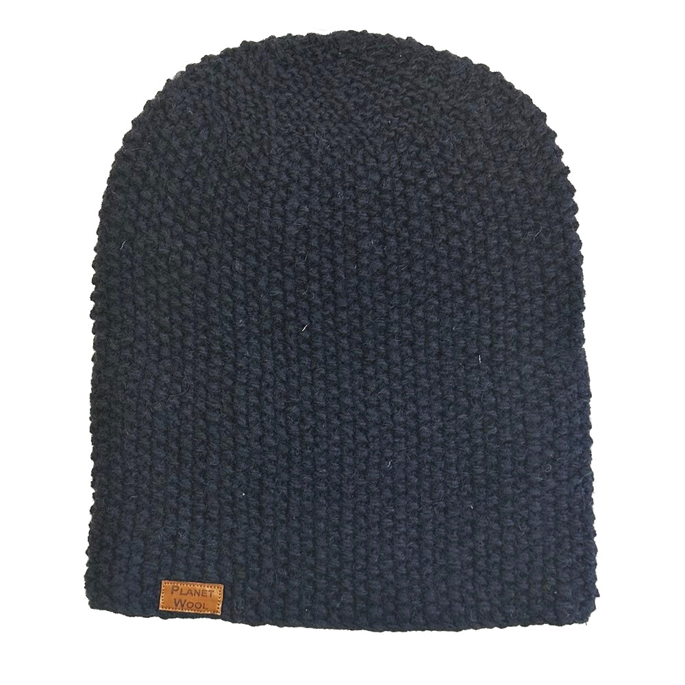 Planet Wool - Beanie Barley | wollen muts Blue