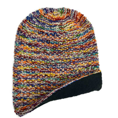 Planet Wool - Beanie long | wollen muts met fleecevoering