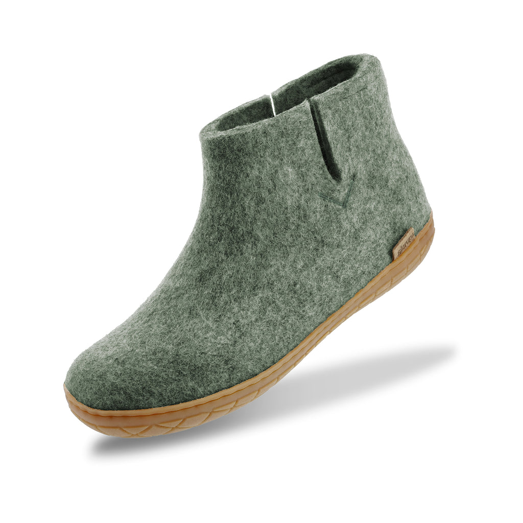 Glerups | enkellaars met rubber zool - moss