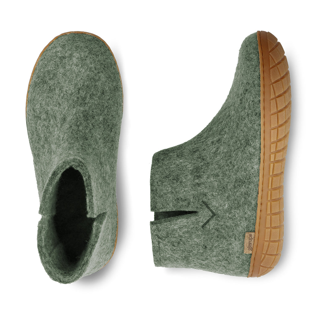 Glerups | enkellaars met rubber zool - moss
