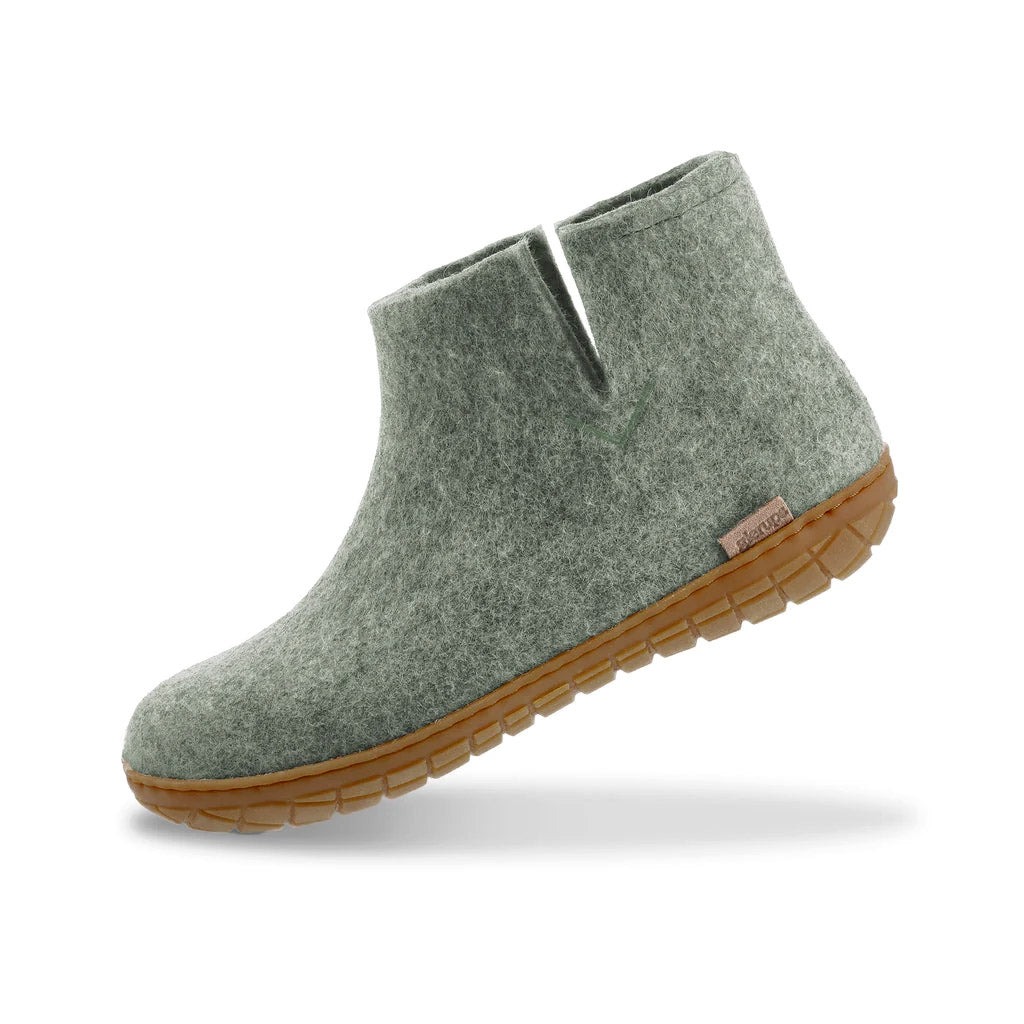 Glerups | enkellaars met rubber zool - moss Moss