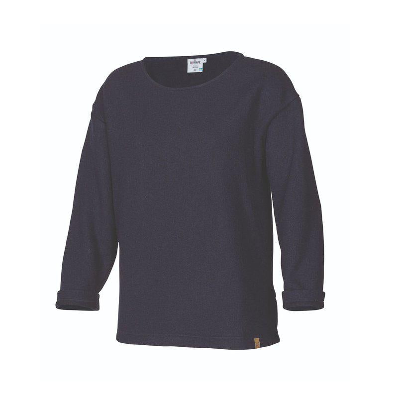 Ivanhoe Knitted in Sweden - Bystad Solid | wollen damestrui Navy