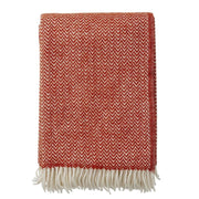 Klippan - Chevron | plaid van lamswol Ruby red 180x200 cm.