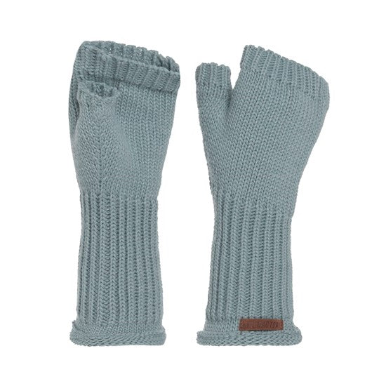 Knit Factory - Cleo | vingerloze handschoenen Stone green
