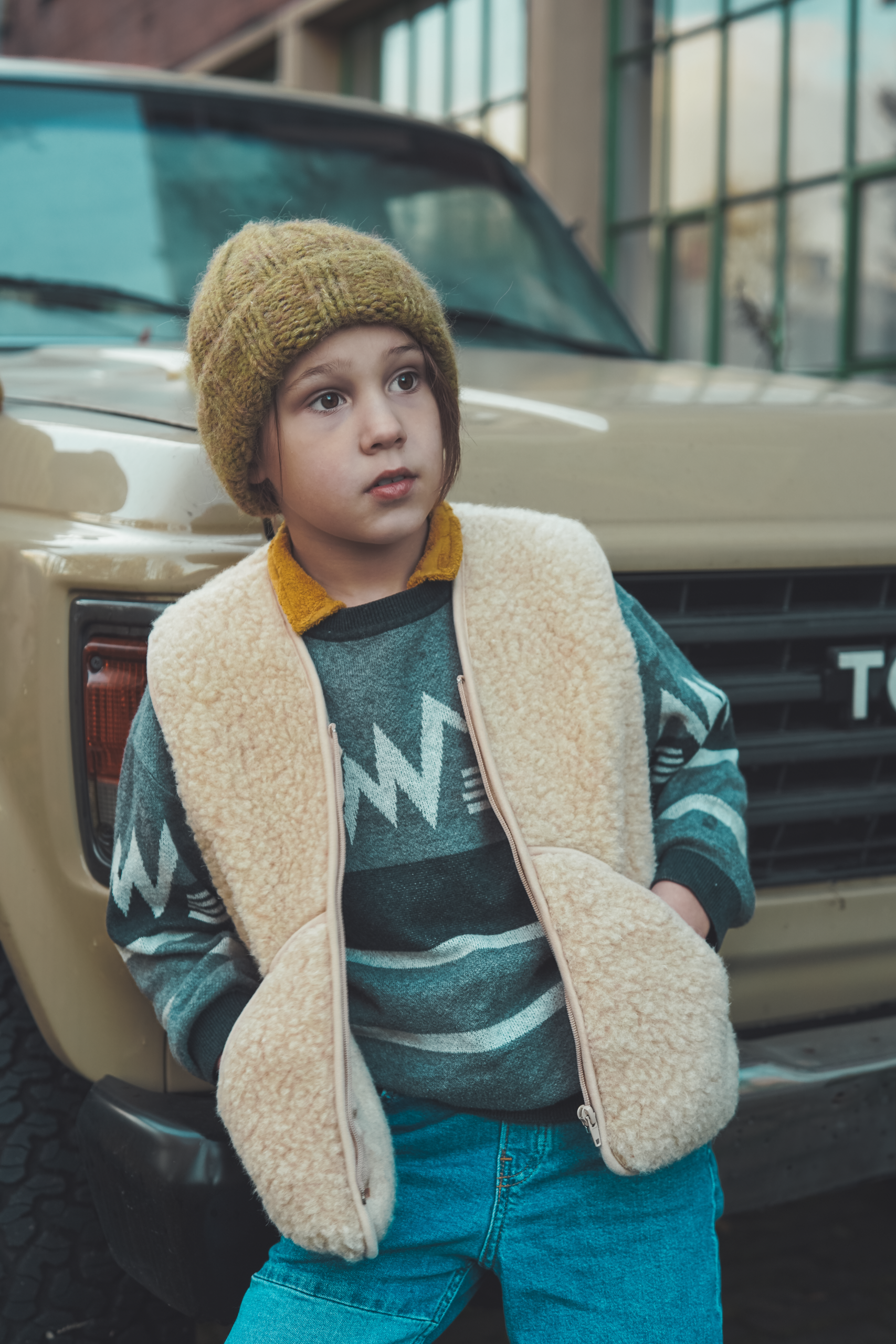 We are Wovens - Kids vest zipper | wollen kinder bodywarmer