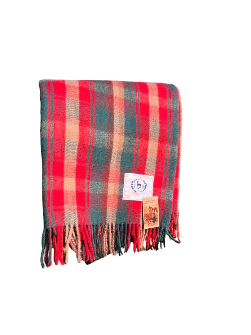 Belpo - Tartan blanket | wollen plaid Dark maple