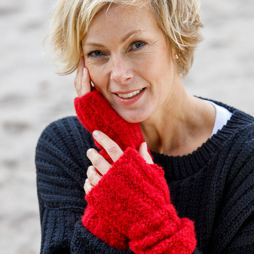De Reuver - Juul | wollen armwarmers Tango red