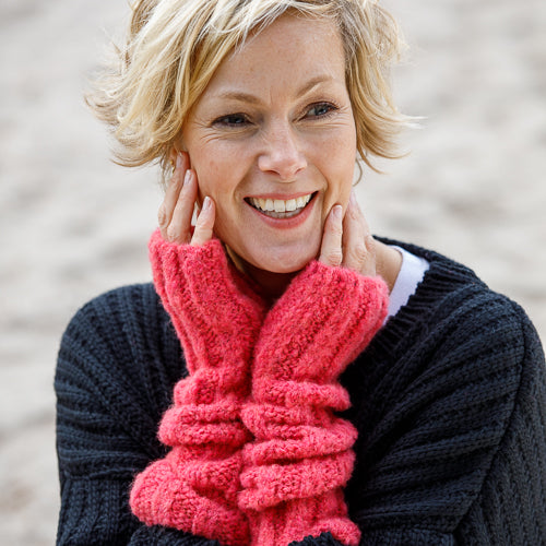 De Reuver - Juul | wollen armwarmers Deep see coral