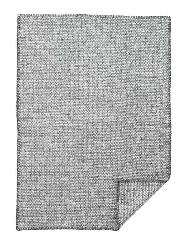 Klippan - Domino Baby | wiegdeken van lamswol Dark grey 65x90 cm.