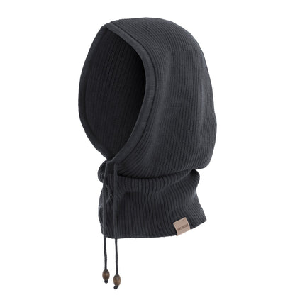 Knit Factory - Evy Colsjaal met capuchon Antraciet