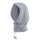 Knit Factory - Evy Colsjaal met capuchon Licht grijs