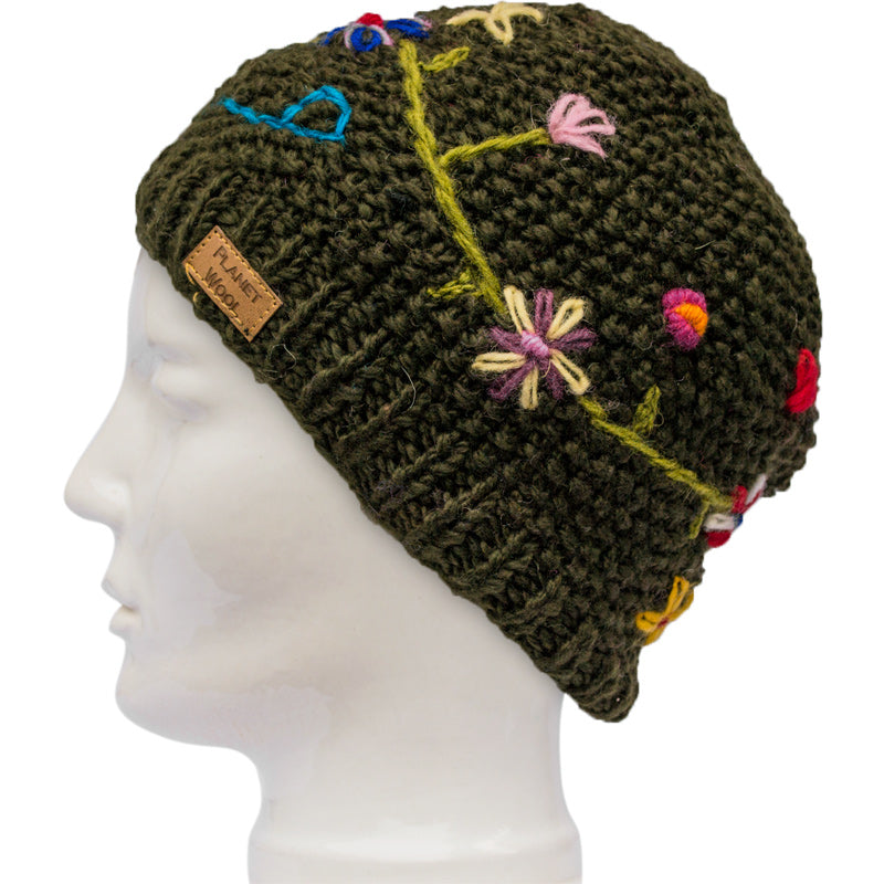 Planet Wool - Short flower hat | Wollmütze