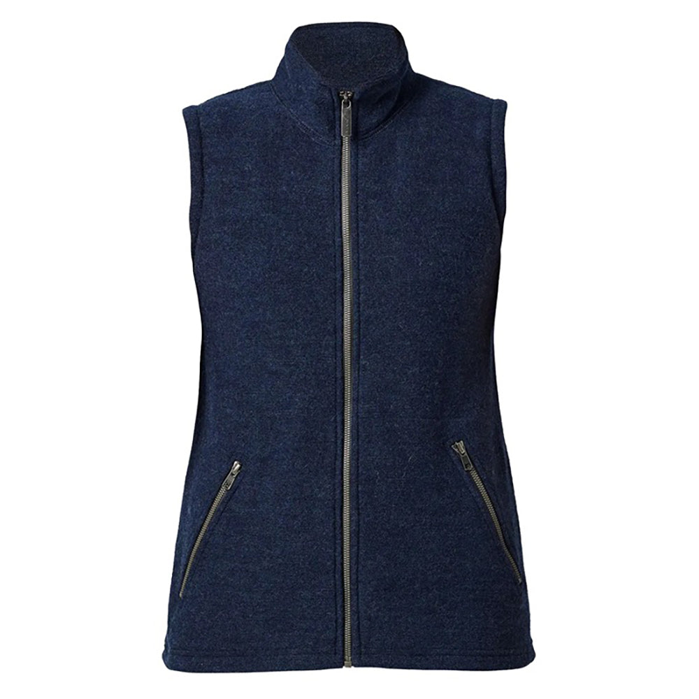 Ivanhoe Knitted in Sweden - Flora Vest | wollen dames bodywarmer Light navy