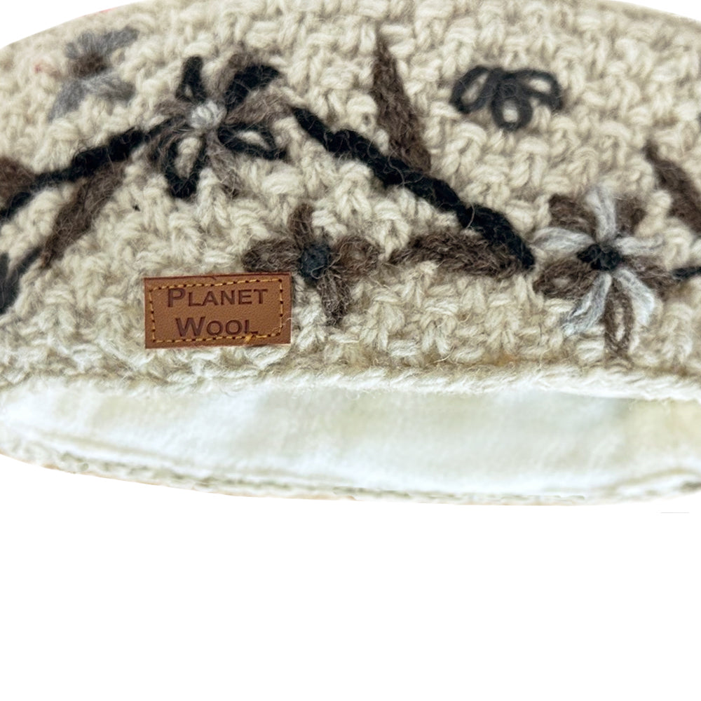 Planet wool - Flower headband | wollen hoofdband met bloemen