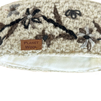 Planet wool - Flower headband | wollen hoofdband met bloemen