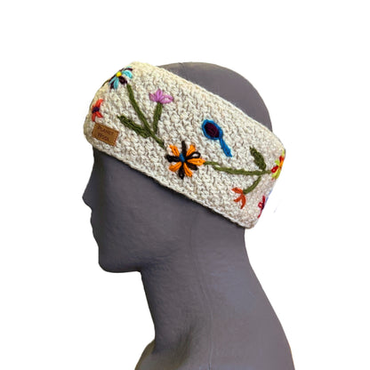 Planet wool - Flower headband | wollen hoofdband met bloemen