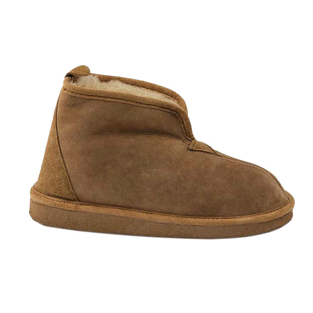 Texelana Wad | hoge pantoffel van schapenvacht Cognac