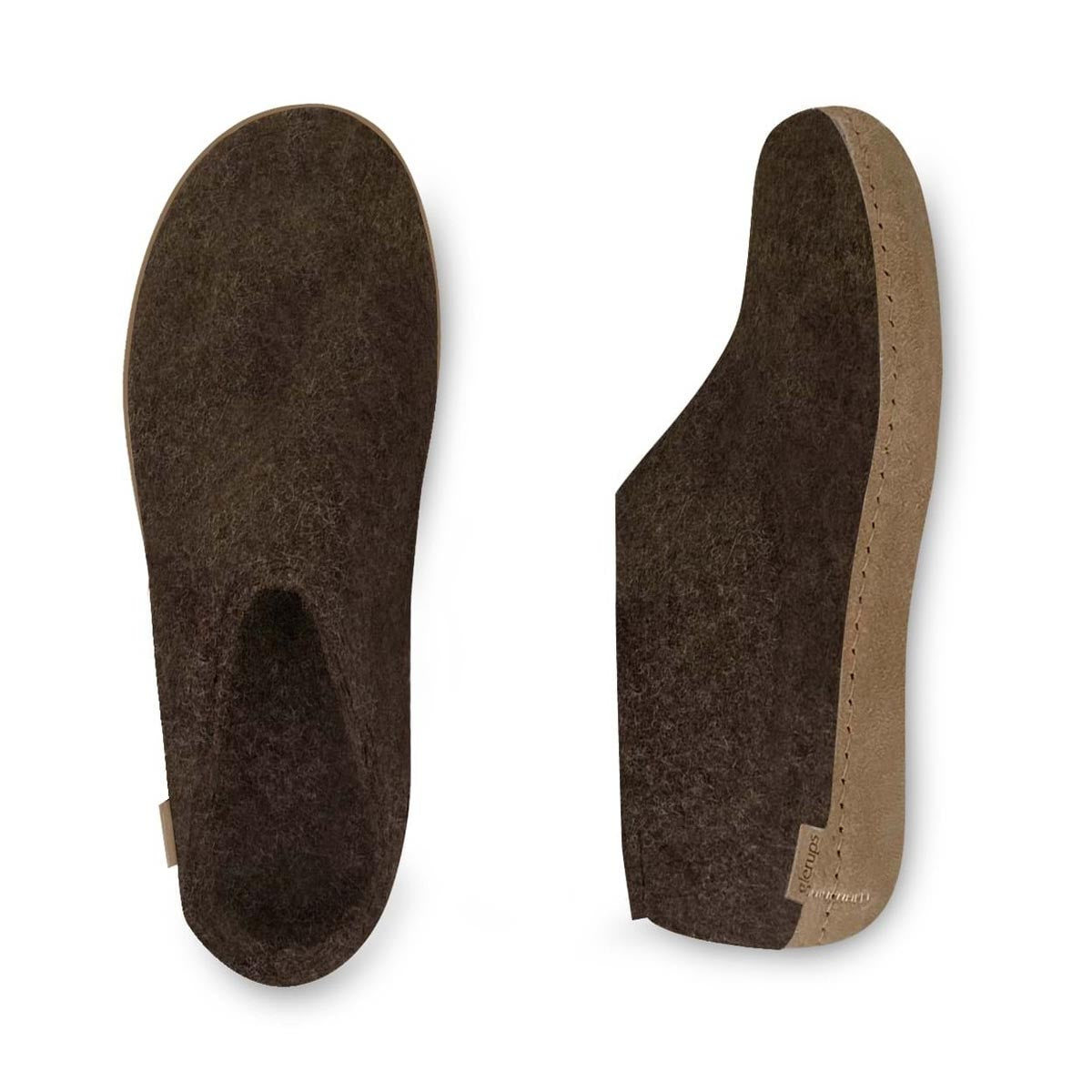 Glerups | schoen met leren zool - chestnut