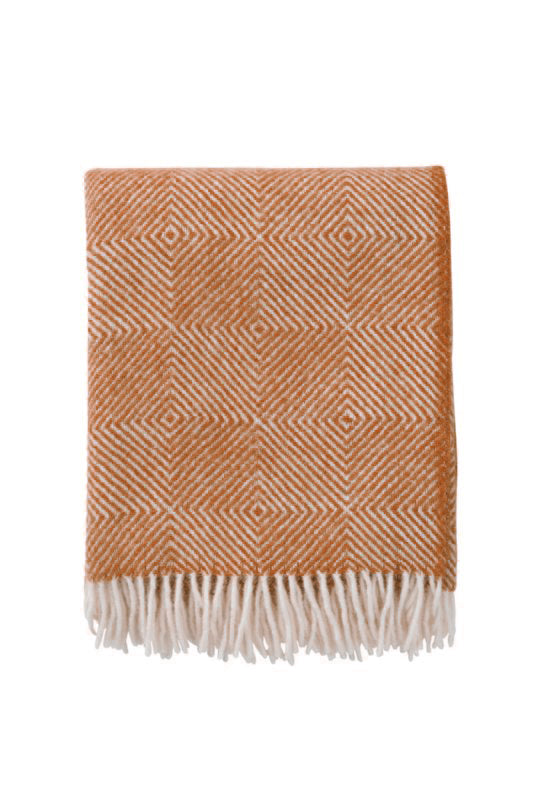 Klippan - Gooseye | plaid van gerecyclede wol Orange 130x200 cm.