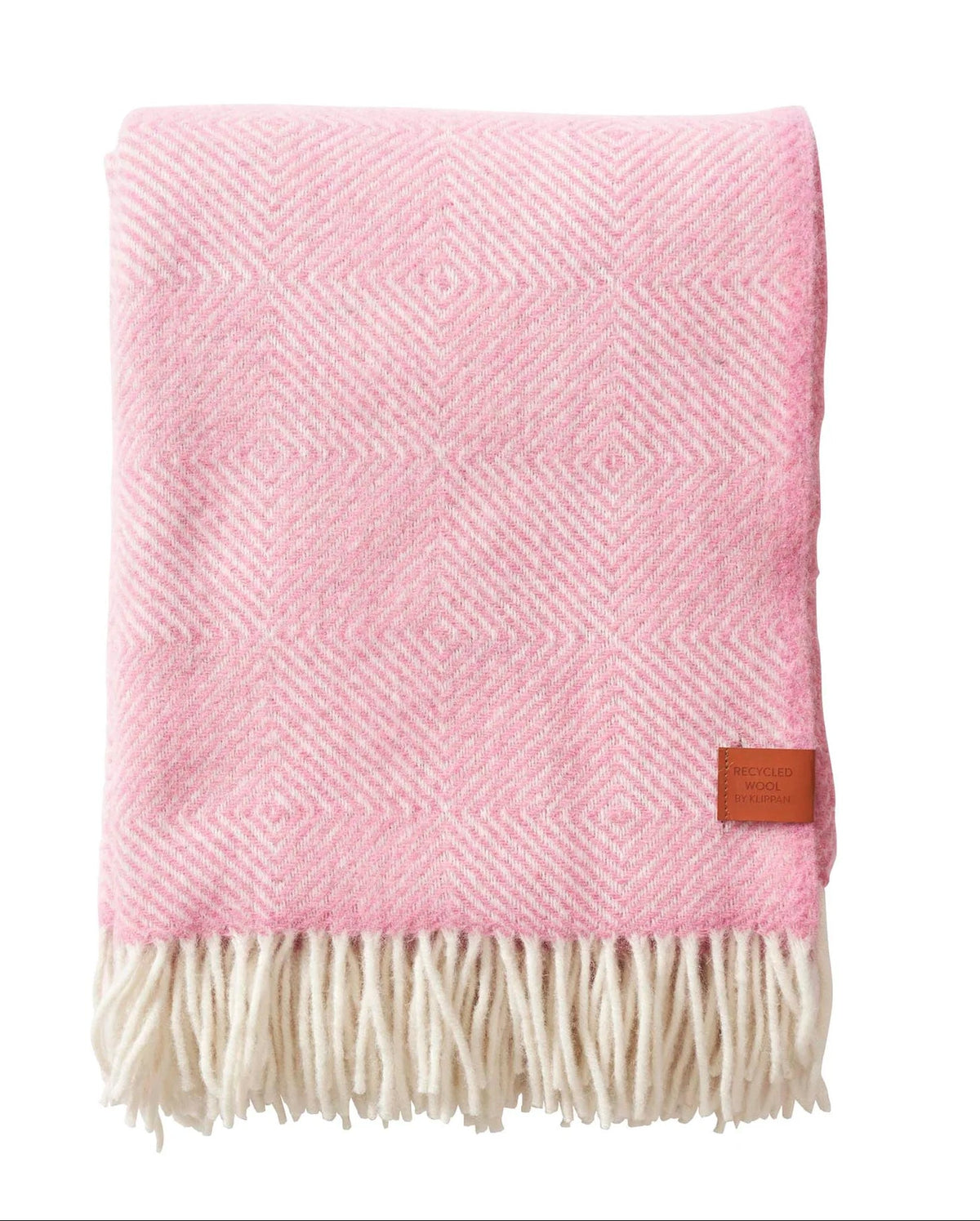Klippan - Gooseye | plaid van gerecyclede wol Pink 130x200 cm.